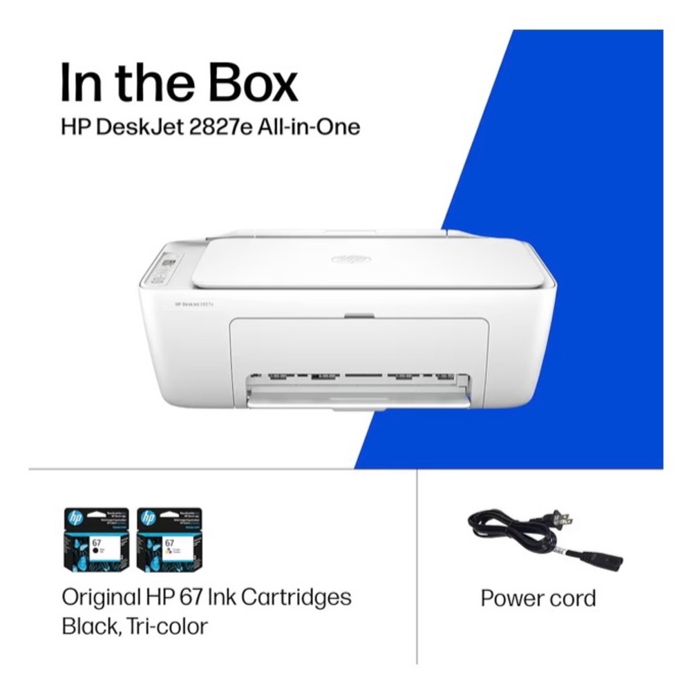 HP White DeskJet 2827e All-in-One Printer - Picture 12 of 16